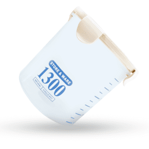Tupper de plástico medidor 1.3L para alimentos con tapa hermética