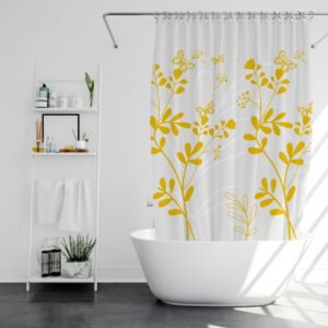 Cortina de baño 1.80 x 1.80 m, estampada y resistente