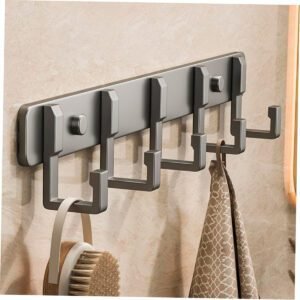 Perchero de pared metálico con ganchos, moderno y funcional