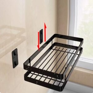 Repisa metálica de pared, ideal para cocina y baño