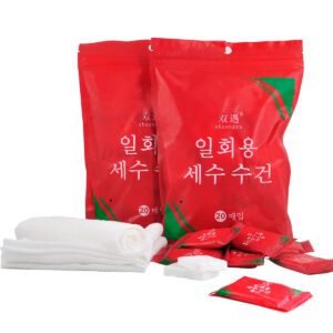 Toallas comprimidas absorbentes, pack de 20 piezas para viaje