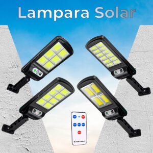 Lámpara solar con sensor de movimiento para pared exterior